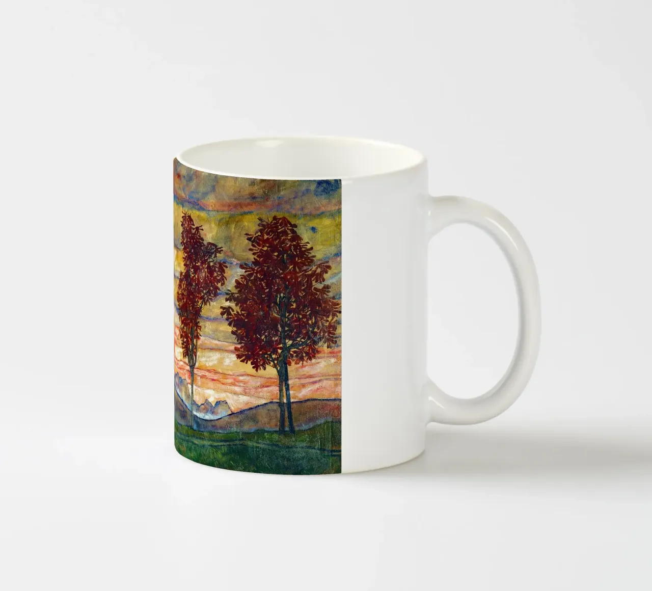 Four trees - Egon Schiele tazza in ceramica da apoloprints