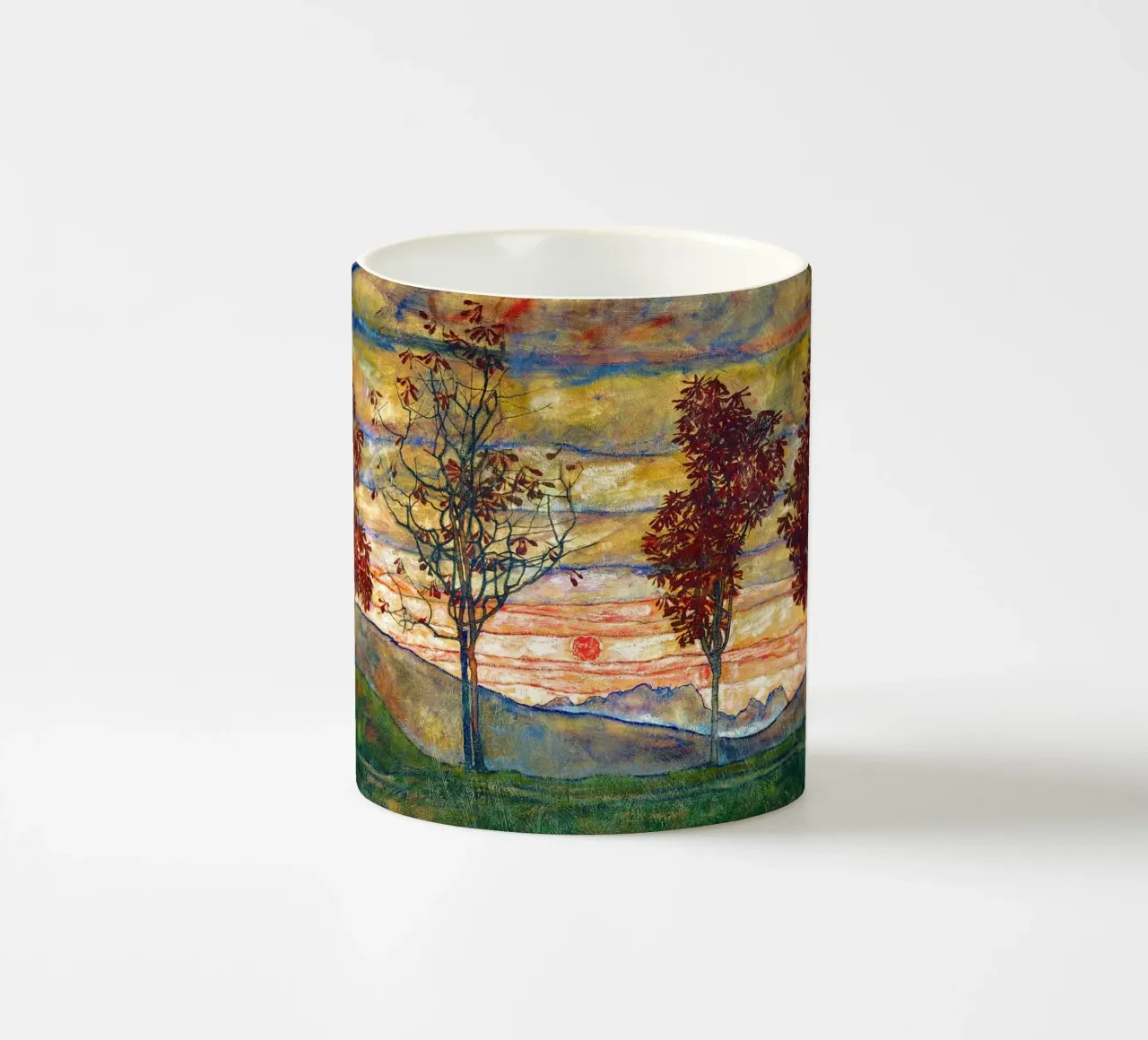 Four trees - Egon Schiele tazza in ceramica da apoloprints