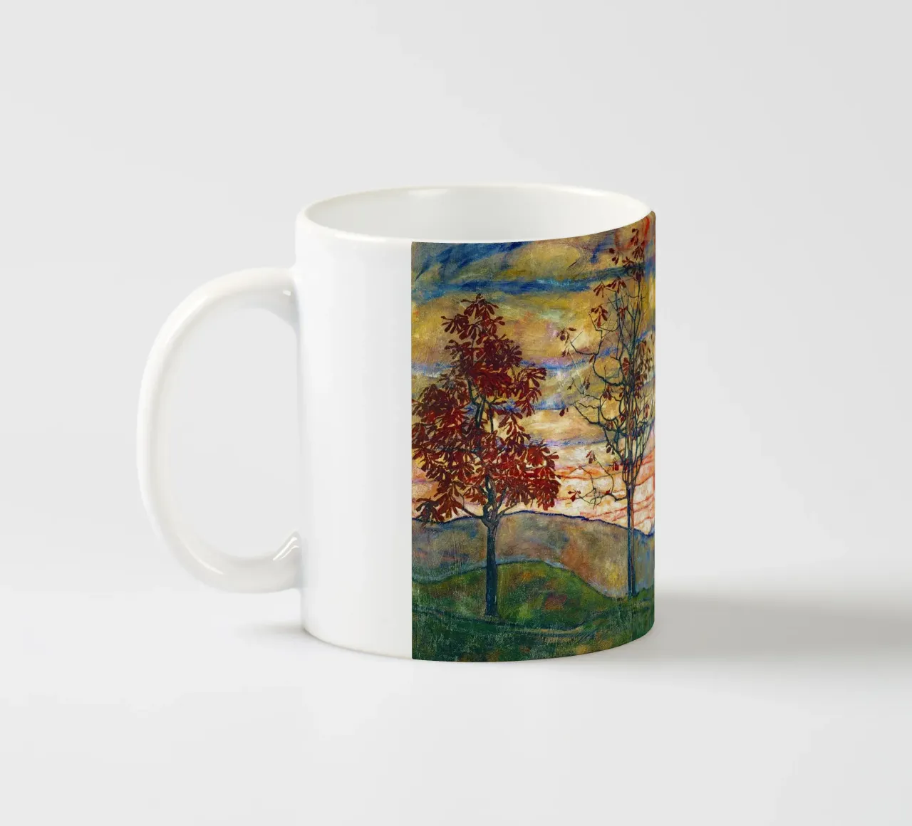 Four trees - Egon Schiele tazza in ceramica da apoloprints