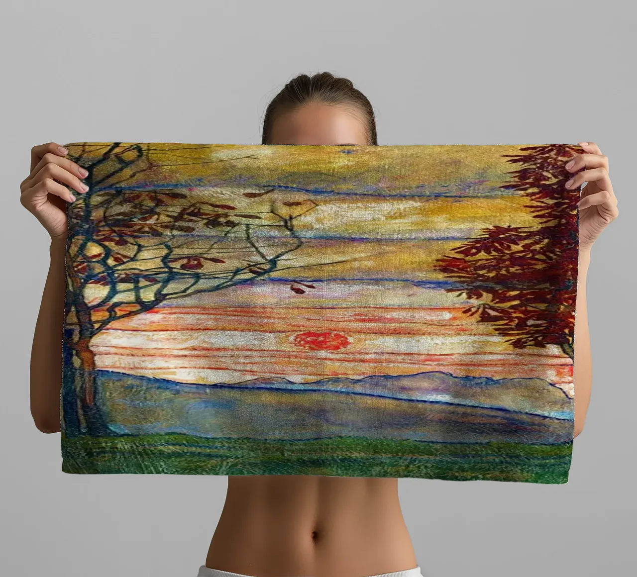 Four trees - Egon Schiele asciugamano da bagno da apoloprints