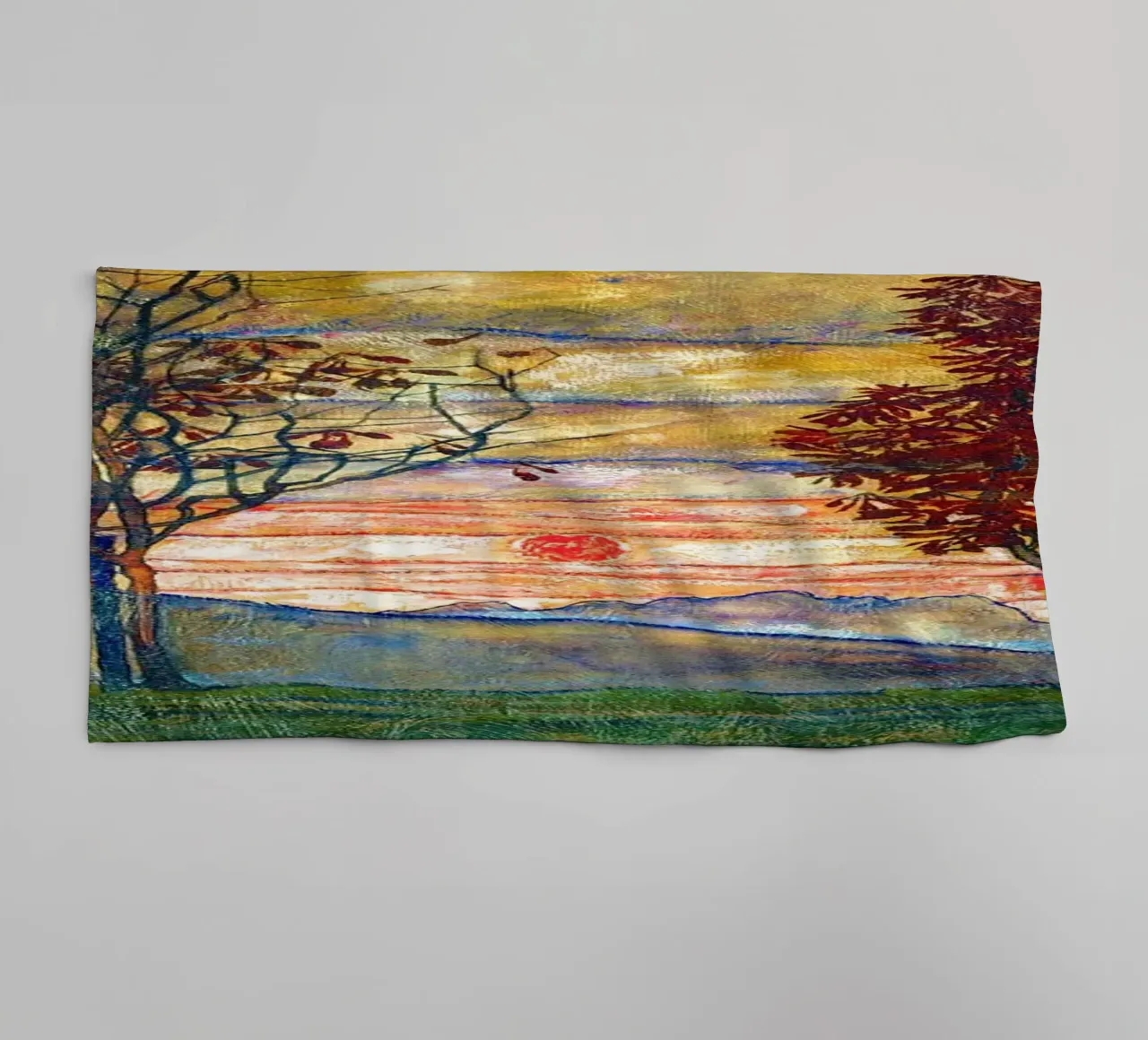 Four trees - Egon Schiele asciugamano da bagno da apoloprints