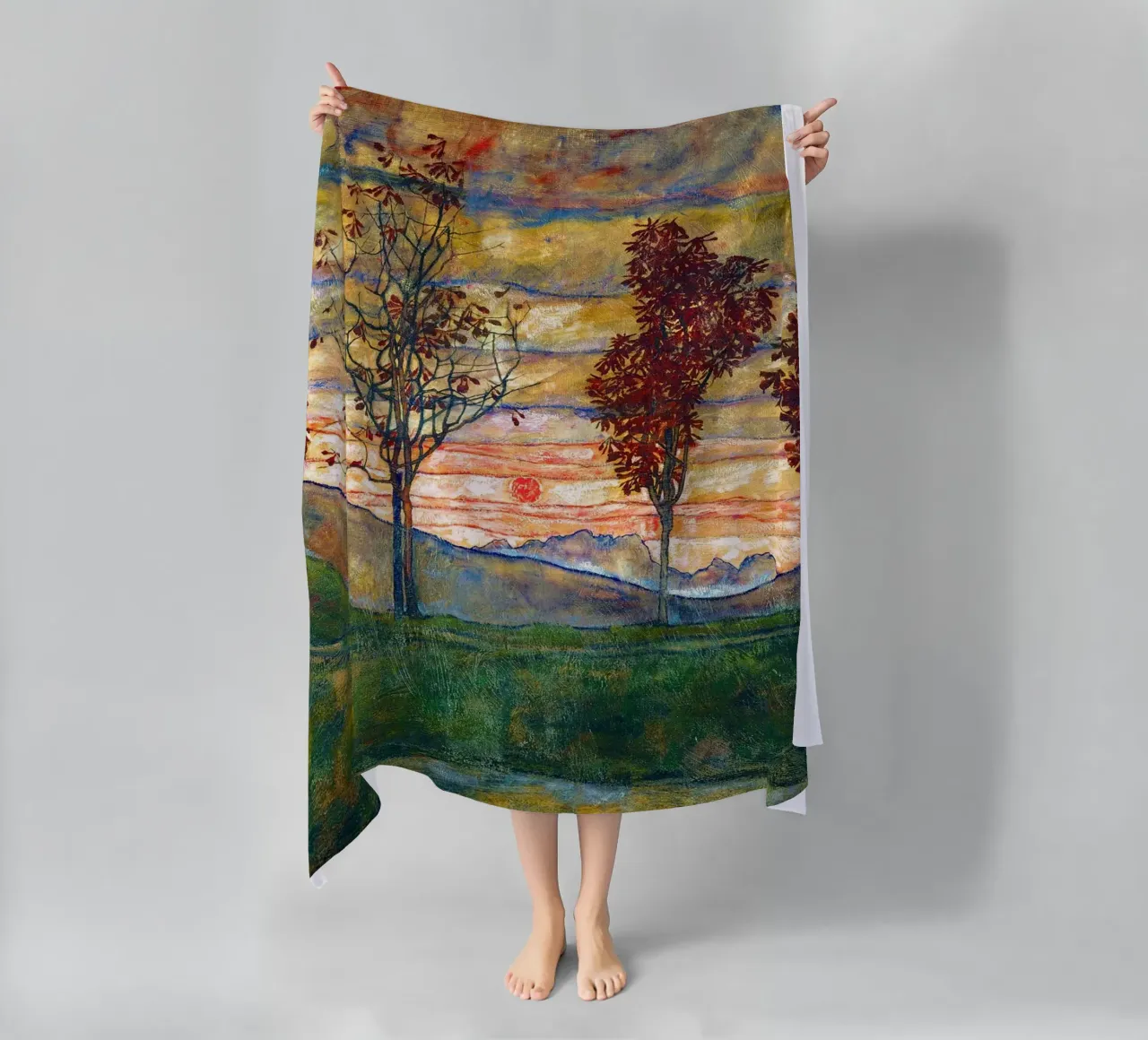 Four trees - Egon Schiele telo mare da apoloprints