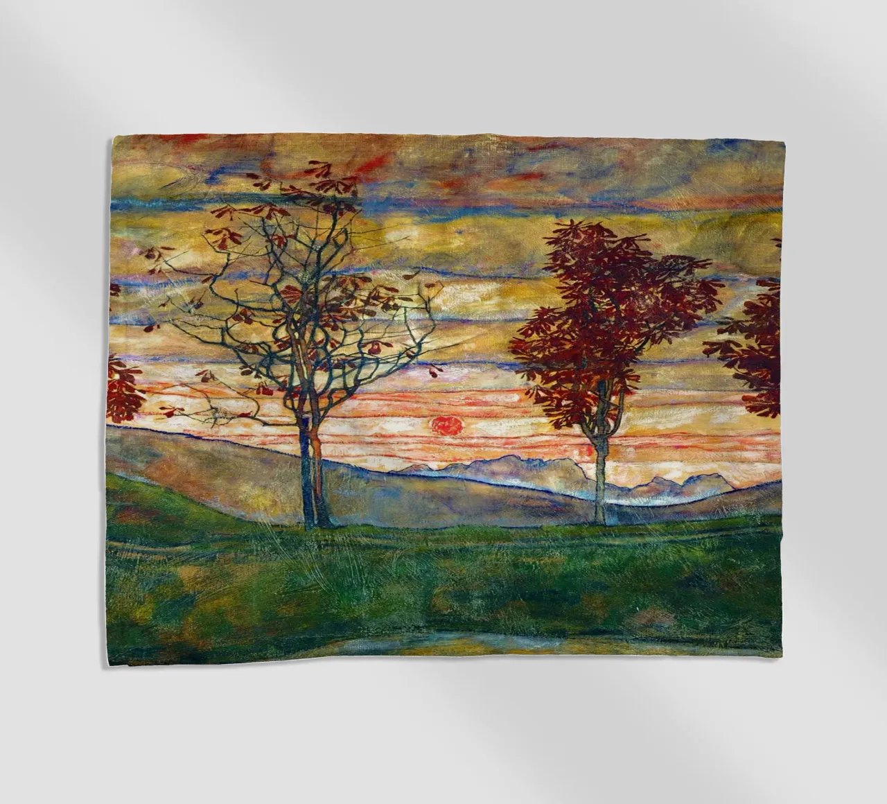 Four trees - Egon Schiele telo mare da apoloprints