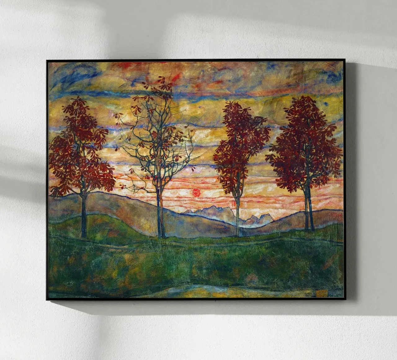 Four trees - Egon Schiele plexiglass da apoloprints