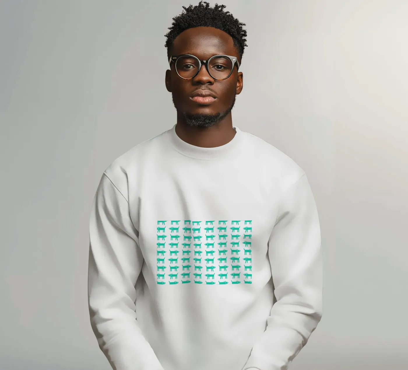 dog pattern 3 sweatshirt by Studio Teer