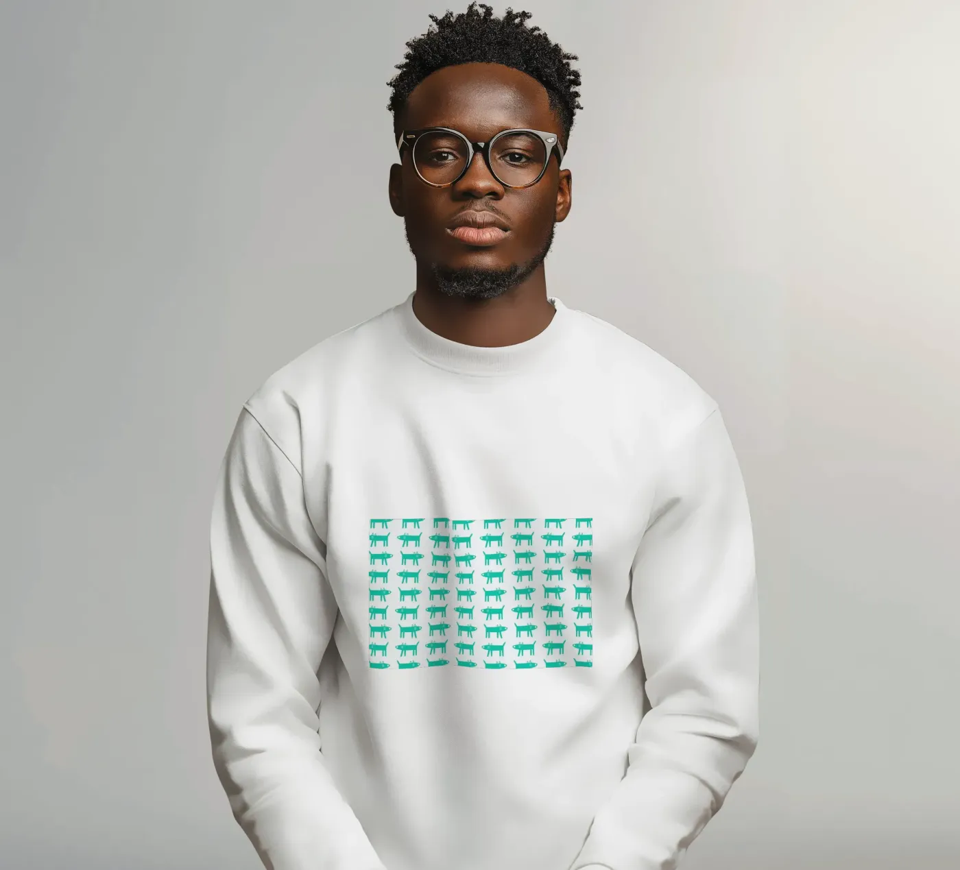 dog pattern 3 sweatshirt by Studio Teer