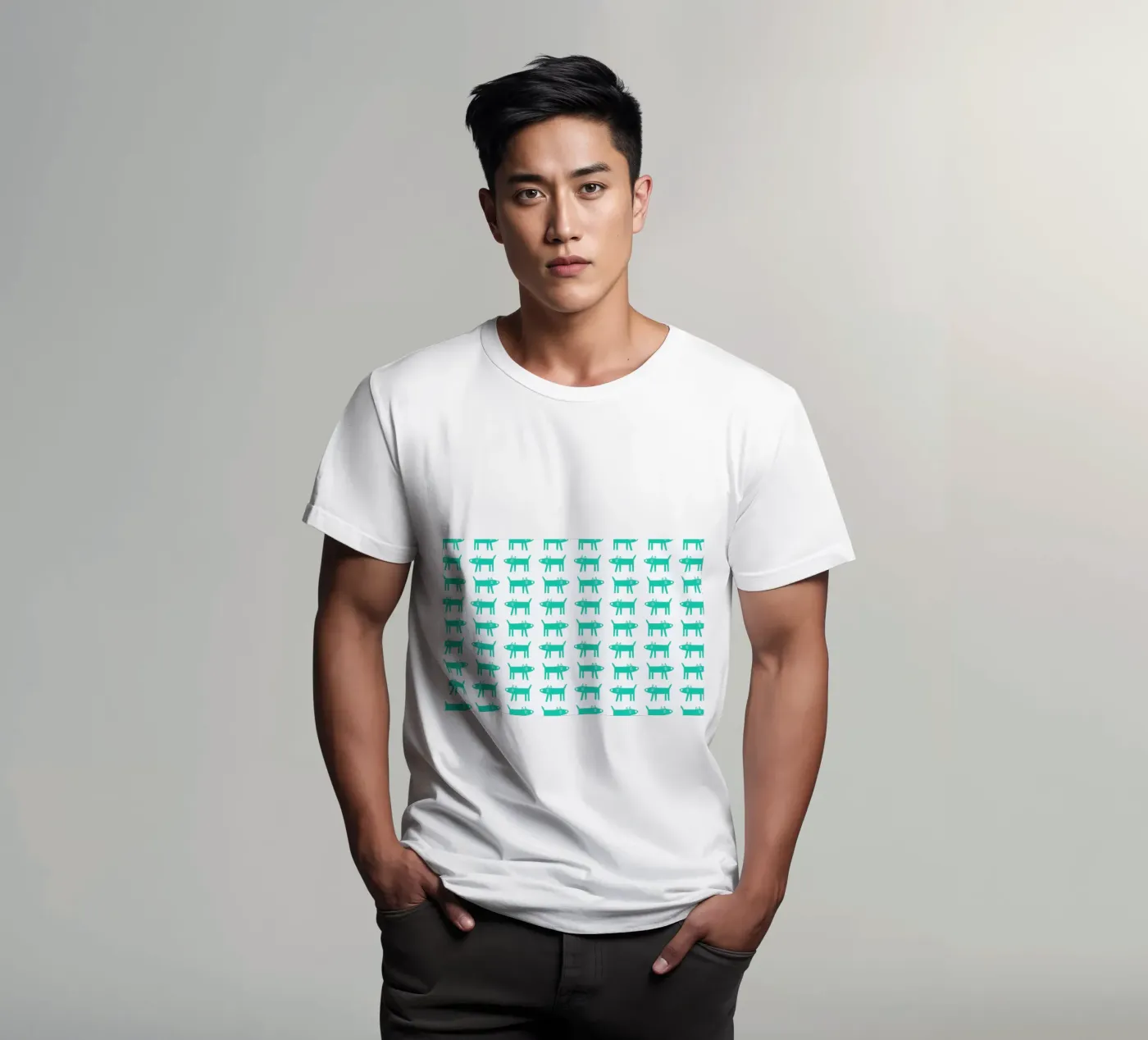dog pattern 3 t-shirt da Studio Teer