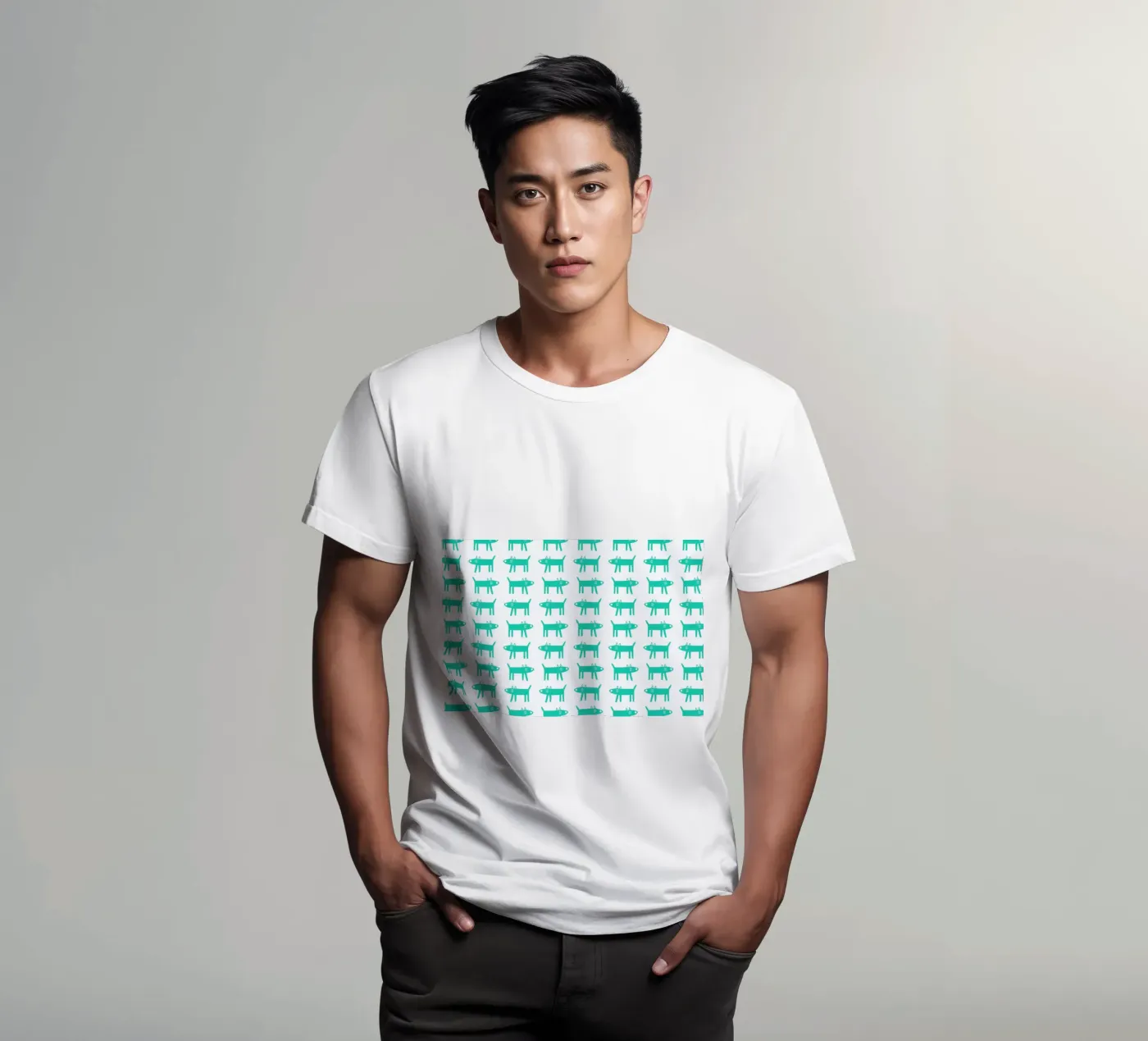 dog pattern 3 t-shirt da Studio Teer