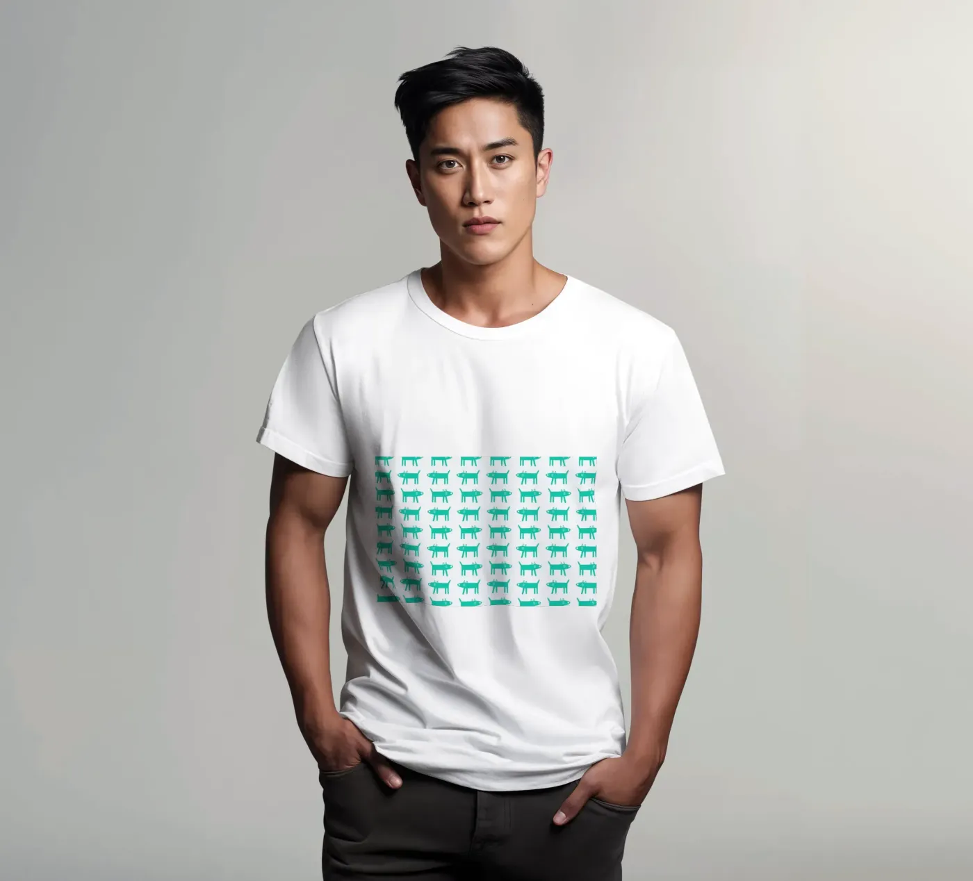 dog pattern 3 t-shirt da Studio Teer