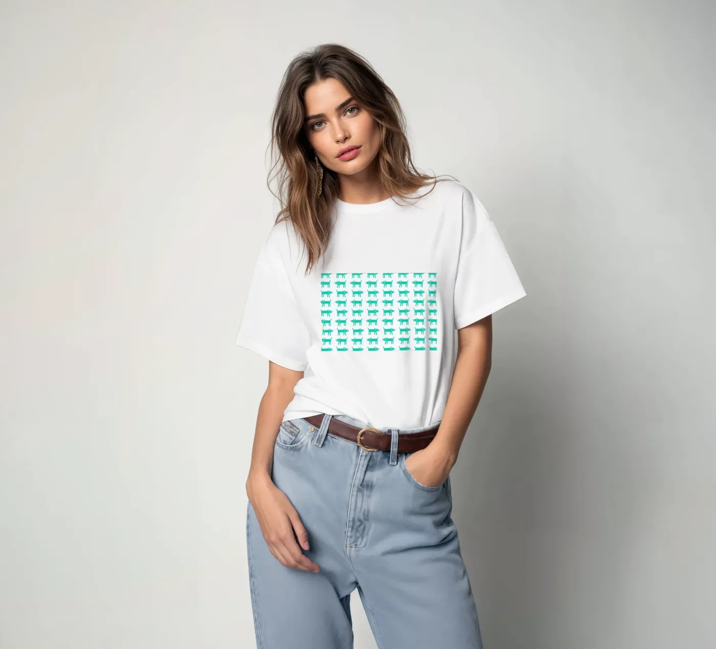 dog pattern 3 t-shirt da Studio Teer