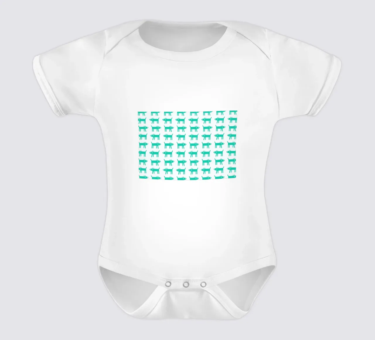 dog pattern 3 body neonato maniche corte da Studio Teer