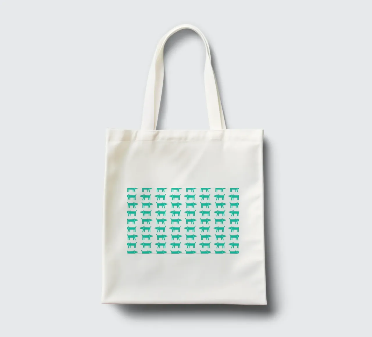 dog pattern 3 borsa in juta da Studio Teer