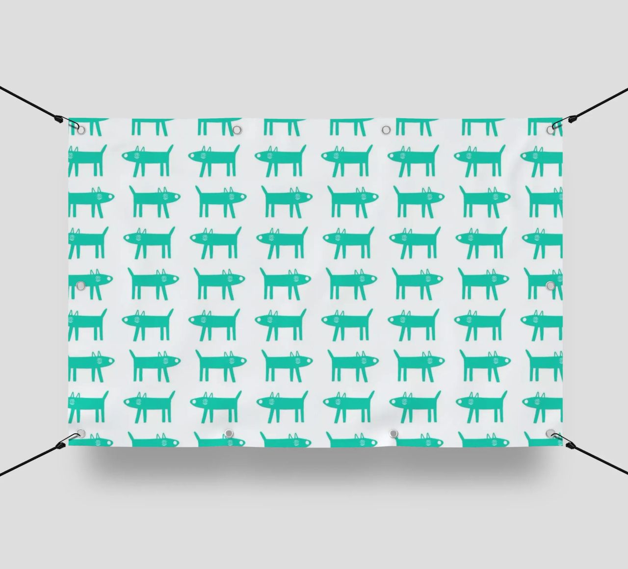 dog pattern 3 telo in pvc da Studio Teer