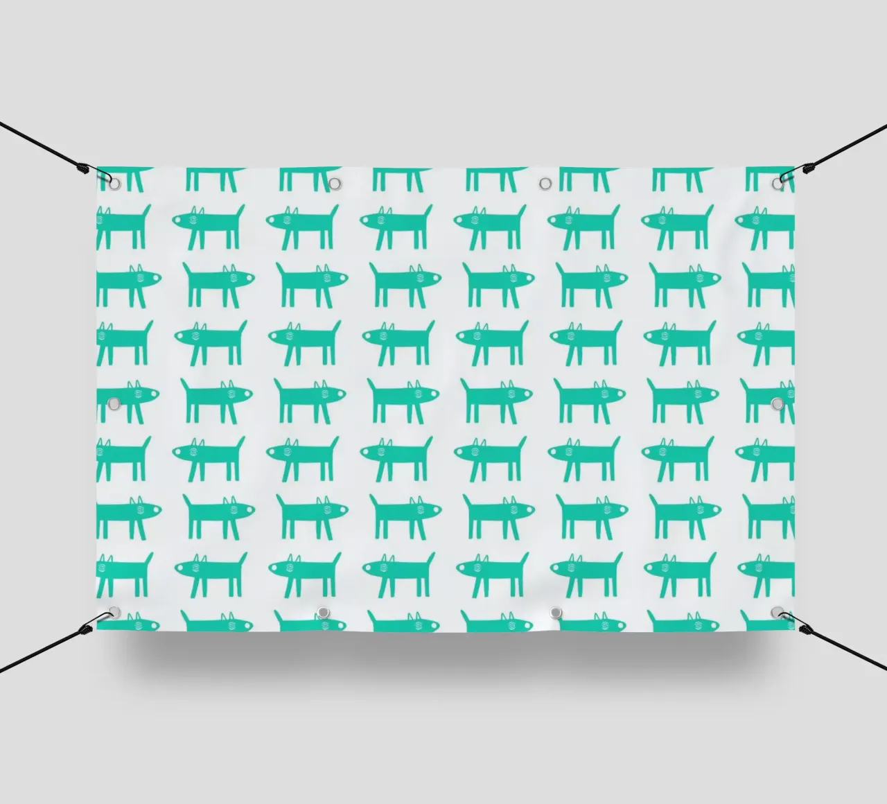 dog pattern 3 telo in pvc da Studio Teer