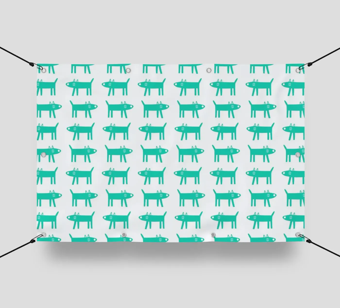 dog pattern 3 telo in pvc da Studio Teer