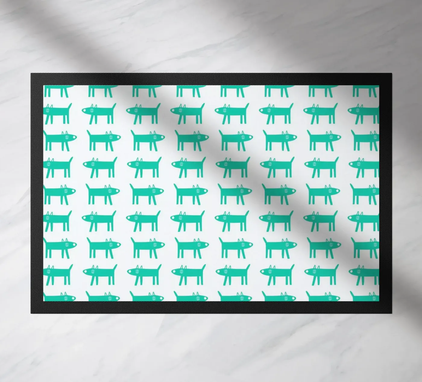dog pattern 3 Fußmatte von Studio Teer