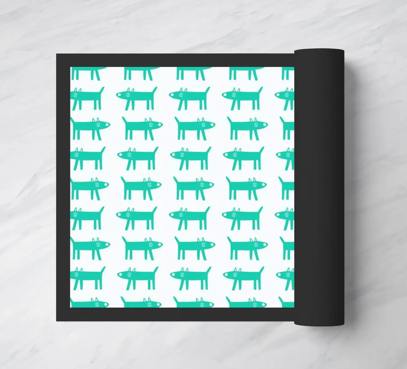 dog pattern 3 Fußmatte von Studio Teer