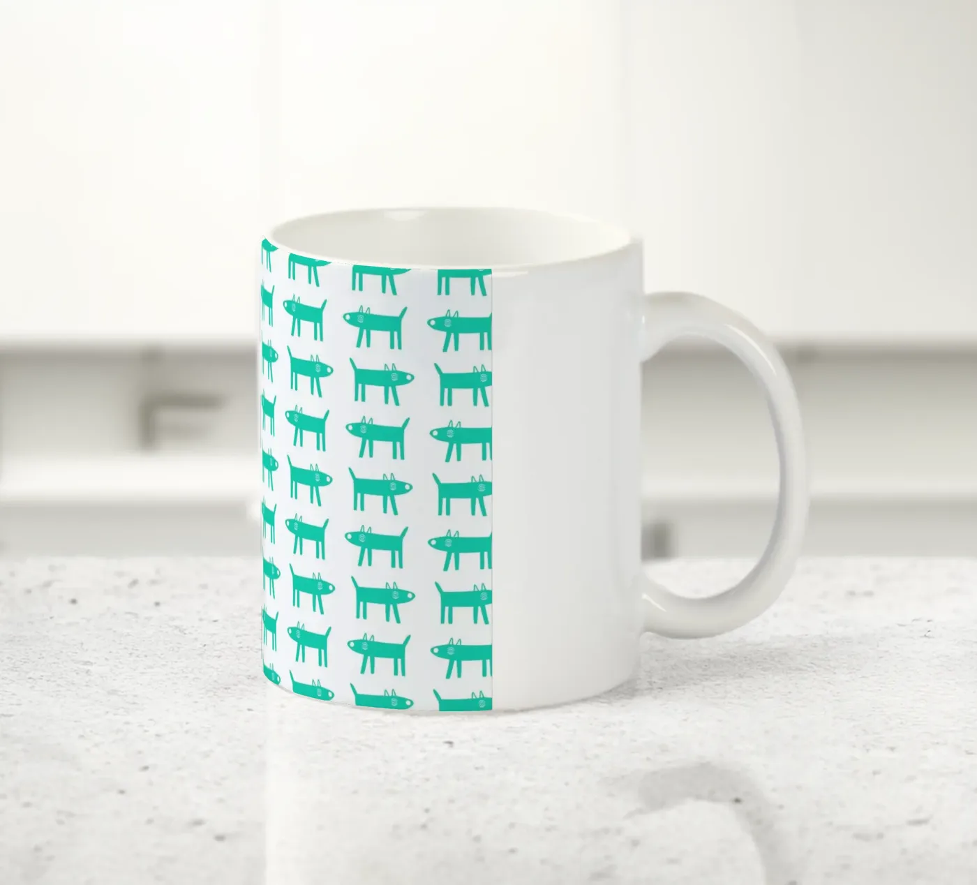 dog pattern 3 ceramic mug by Studio Teer