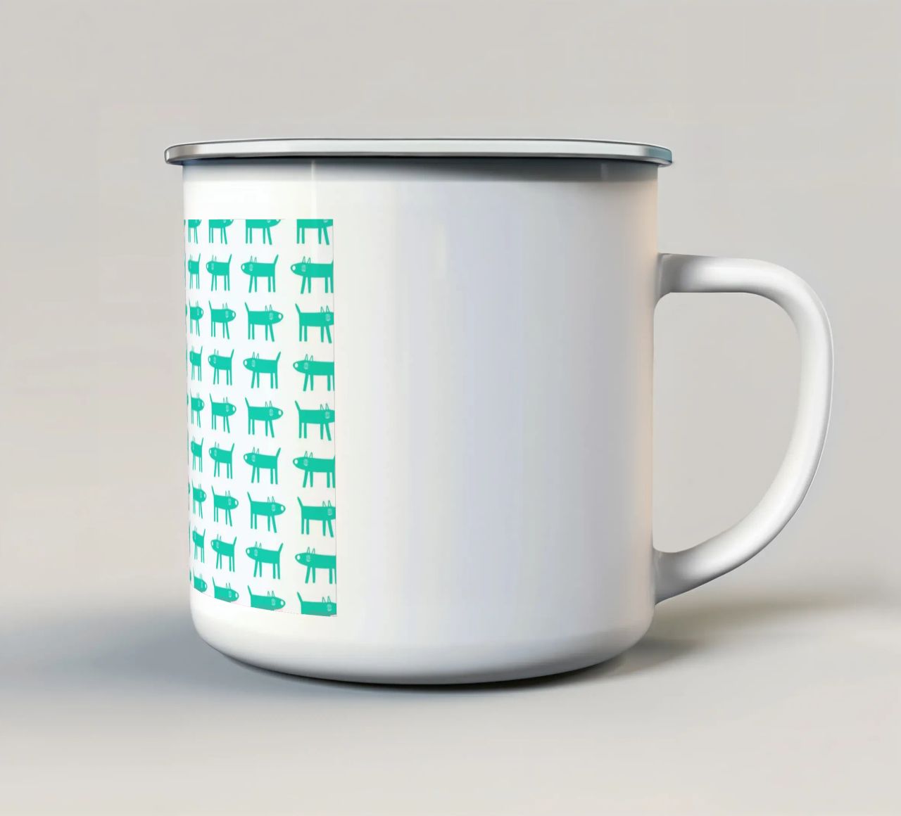 dog pattern 3 tazza in smalto da Studio Teer