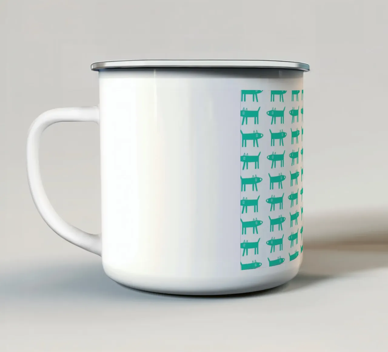 dog pattern 3 taza de esmalte de Studio Teer