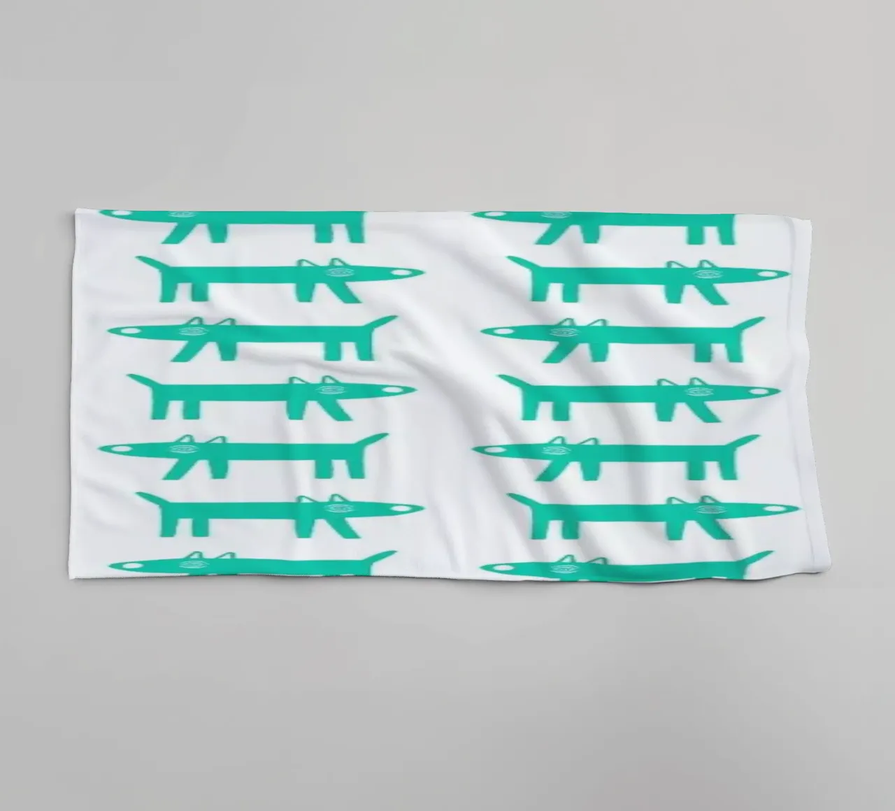 dog pattern 3 badhanddoek van Studio Teer