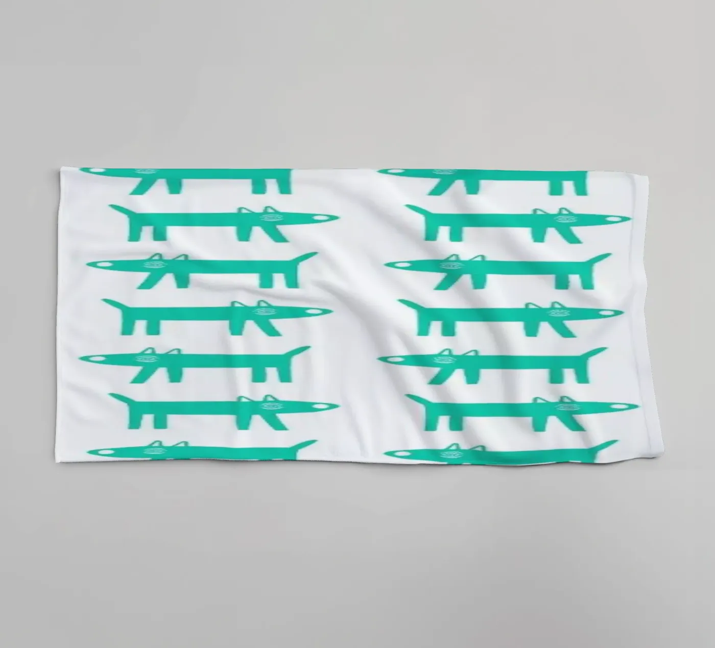 dog pattern 3 badhanddoek van Studio Teer