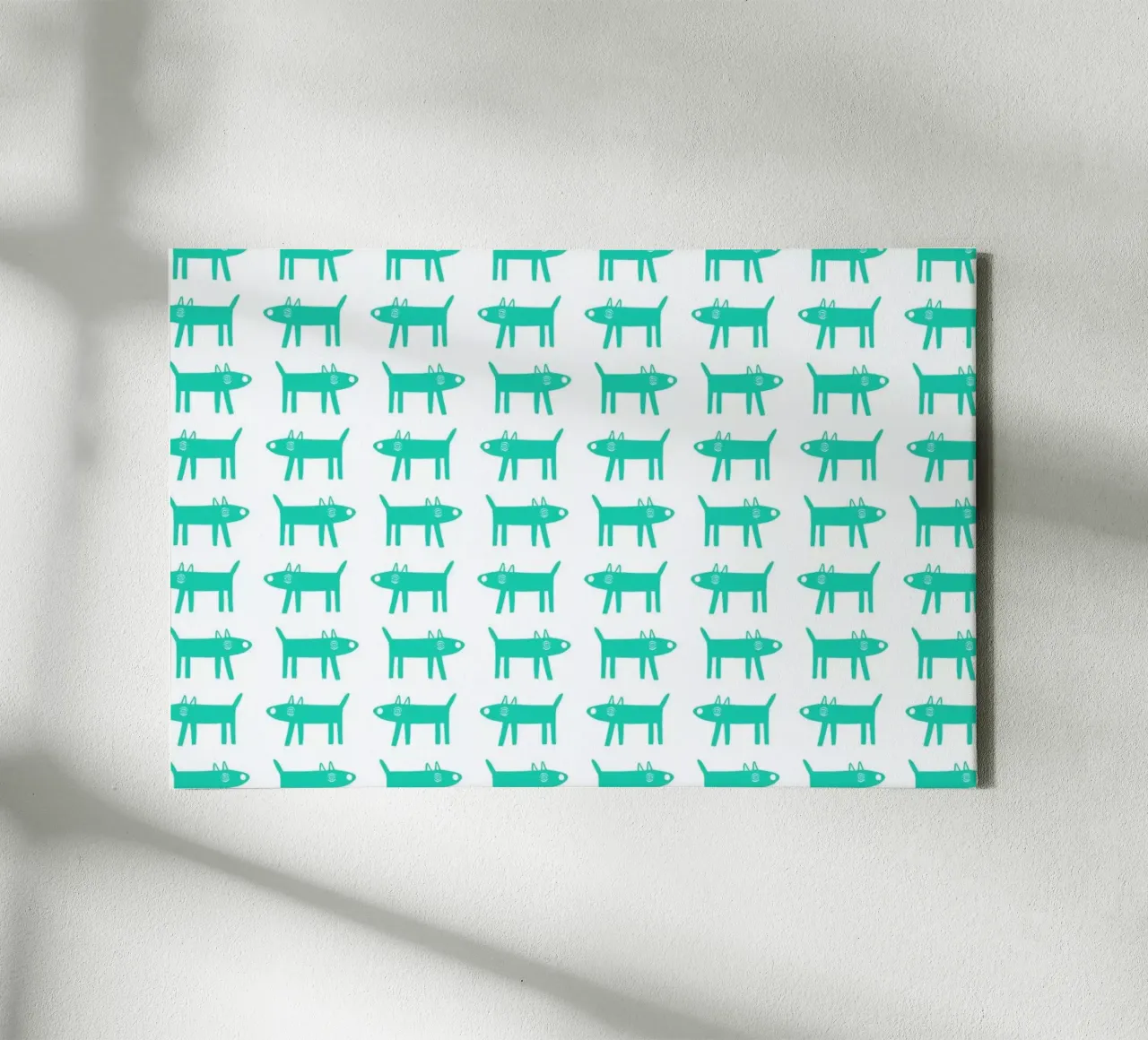 dog pattern 3 tela con Cornice a cassetta da Studio Teer
