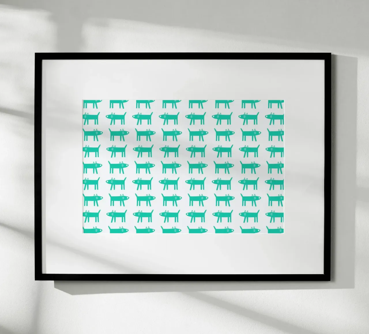 dog pattern 3 poster by Studio Teer