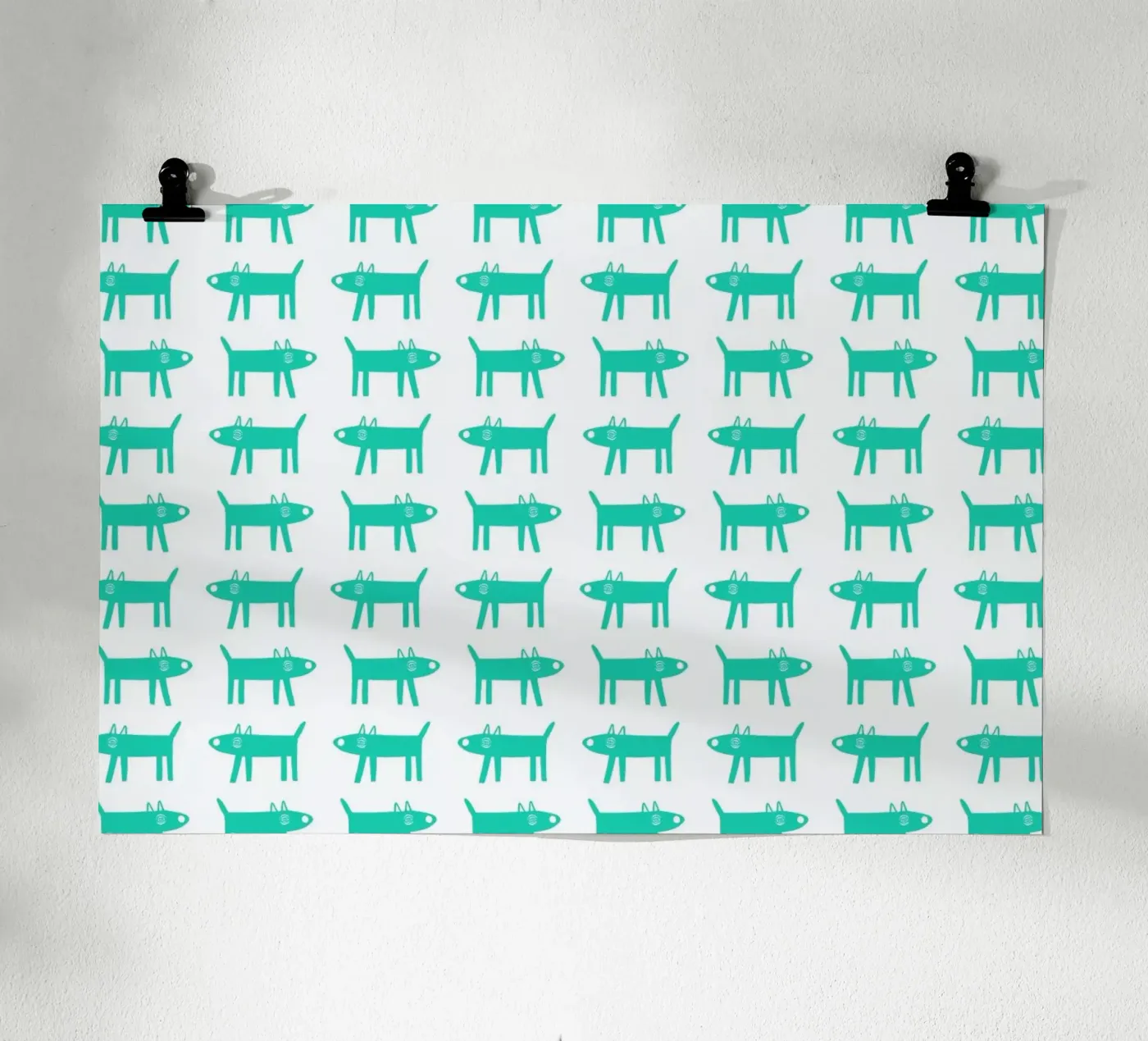 dog pattern 3 poster de Studio Teer