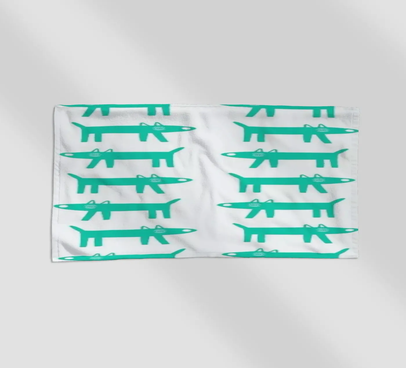dog pattern 3 strandhanddoek van Studio Teer