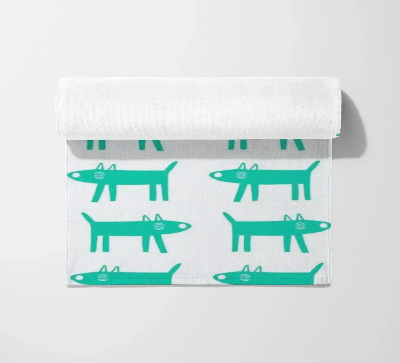 dog pattern 3 strandhanddoek van Studio Teer