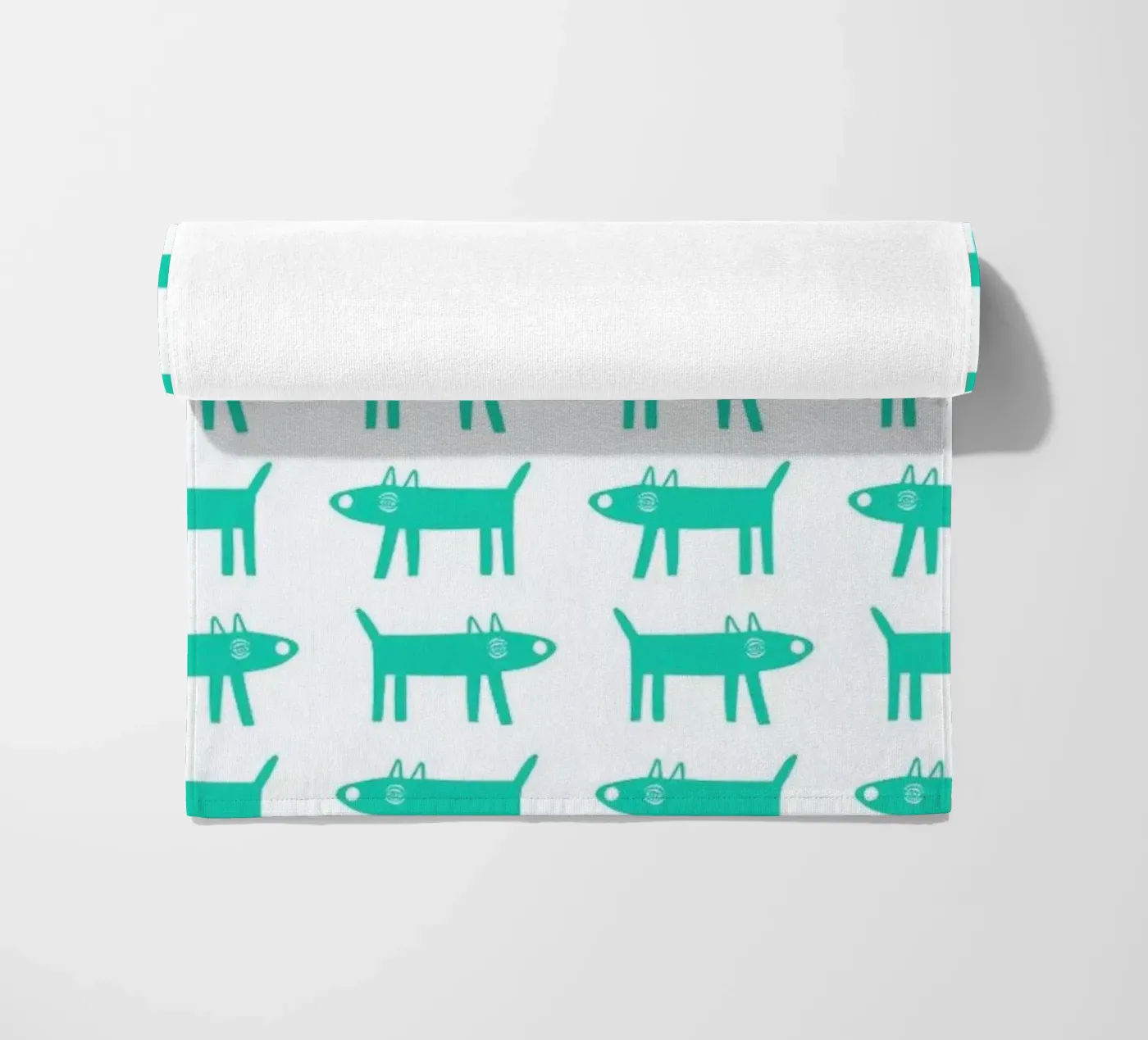 dog pattern 3 strandhanddoek van Studio Teer