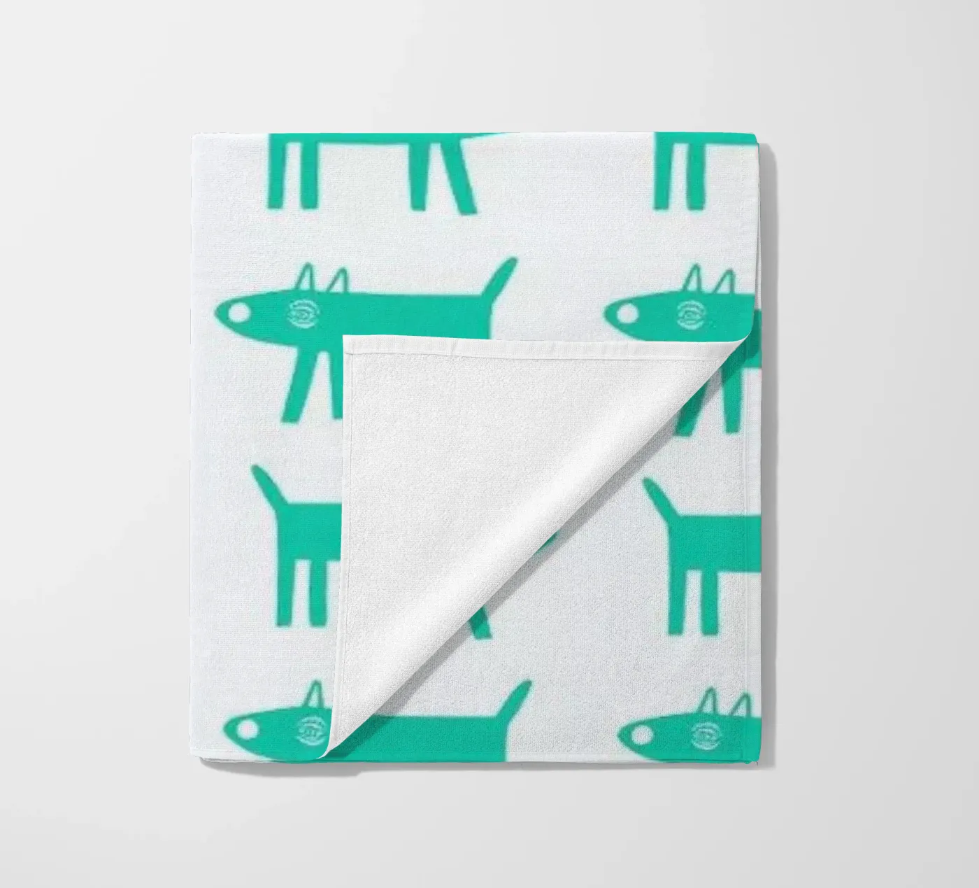 dog pattern 3 strandhanddoek van Studio Teer