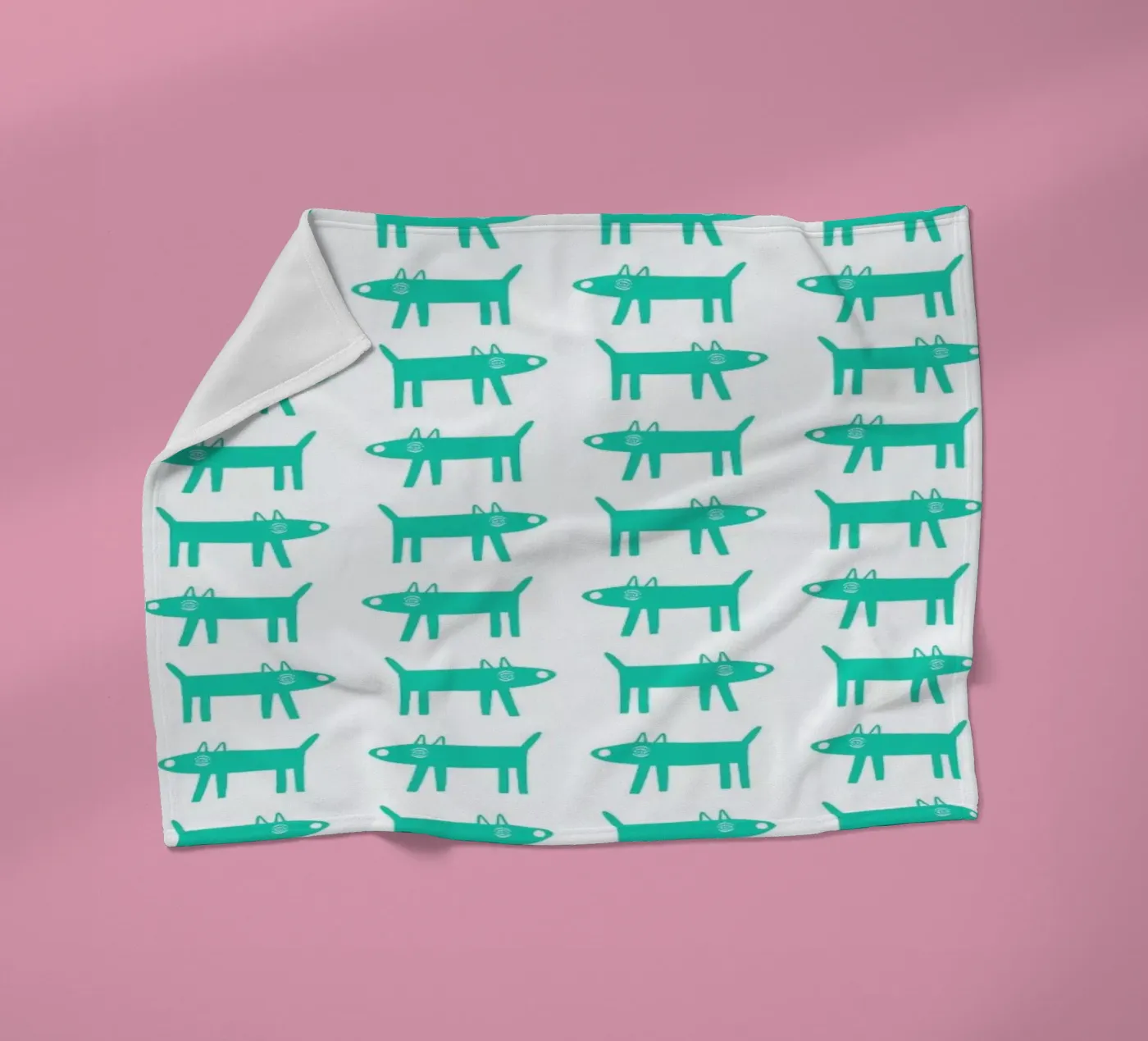 dog pattern 3 fleecedeken van Studio Teer