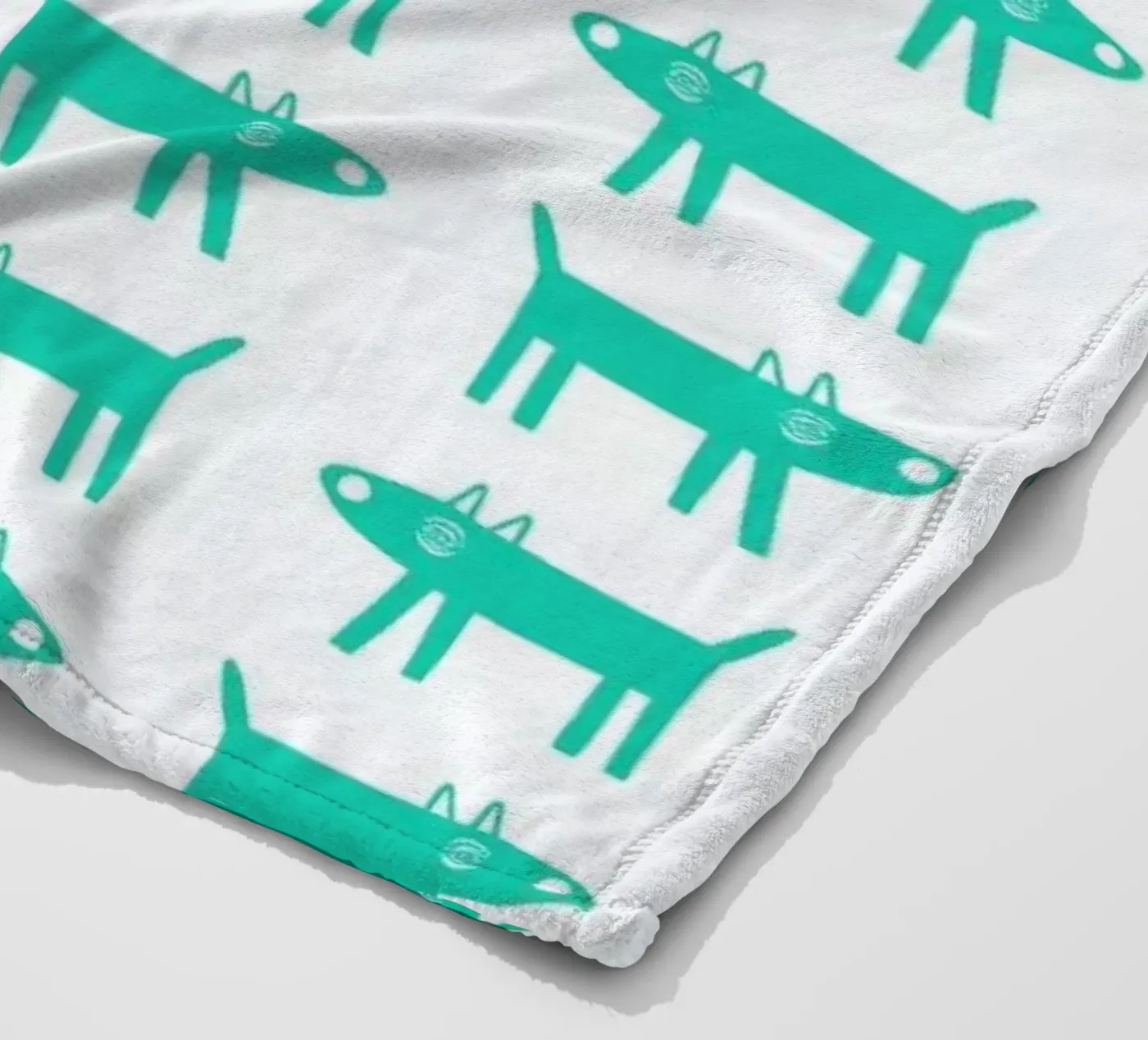 dog pattern 3 Fleecedecke von Studio Teer