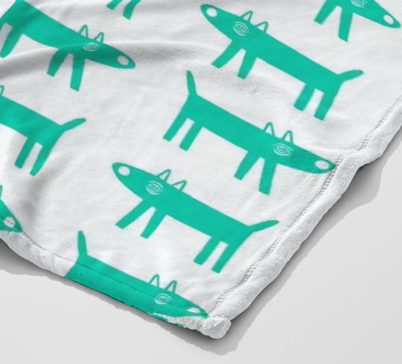 dog pattern 3 fleecedeken van Studio Teer