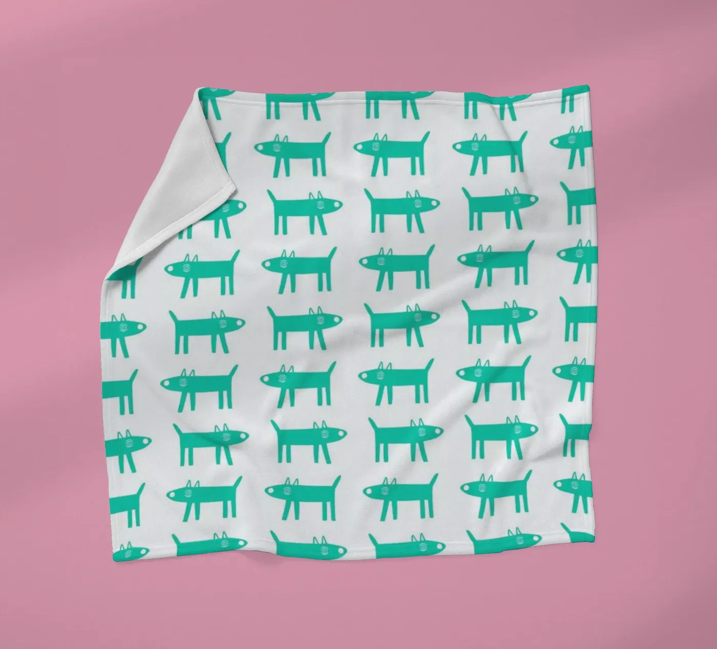 dog pattern 3 Fleecedecke von Studio Teer
