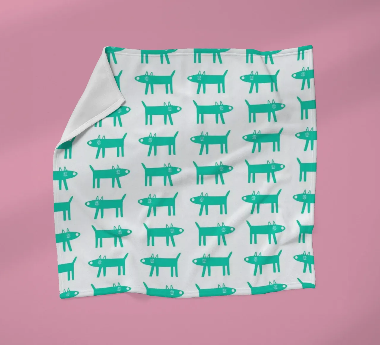 dog pattern 3 fleecedeken van Studio Teer