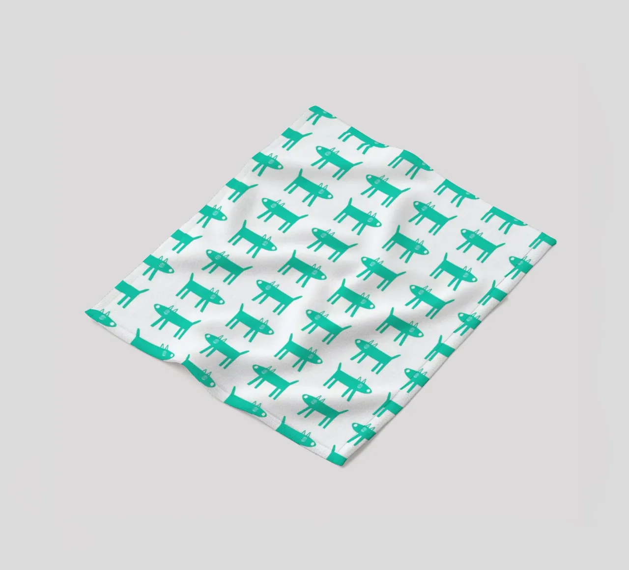 dog pattern 3 fleecedeken van Studio Teer