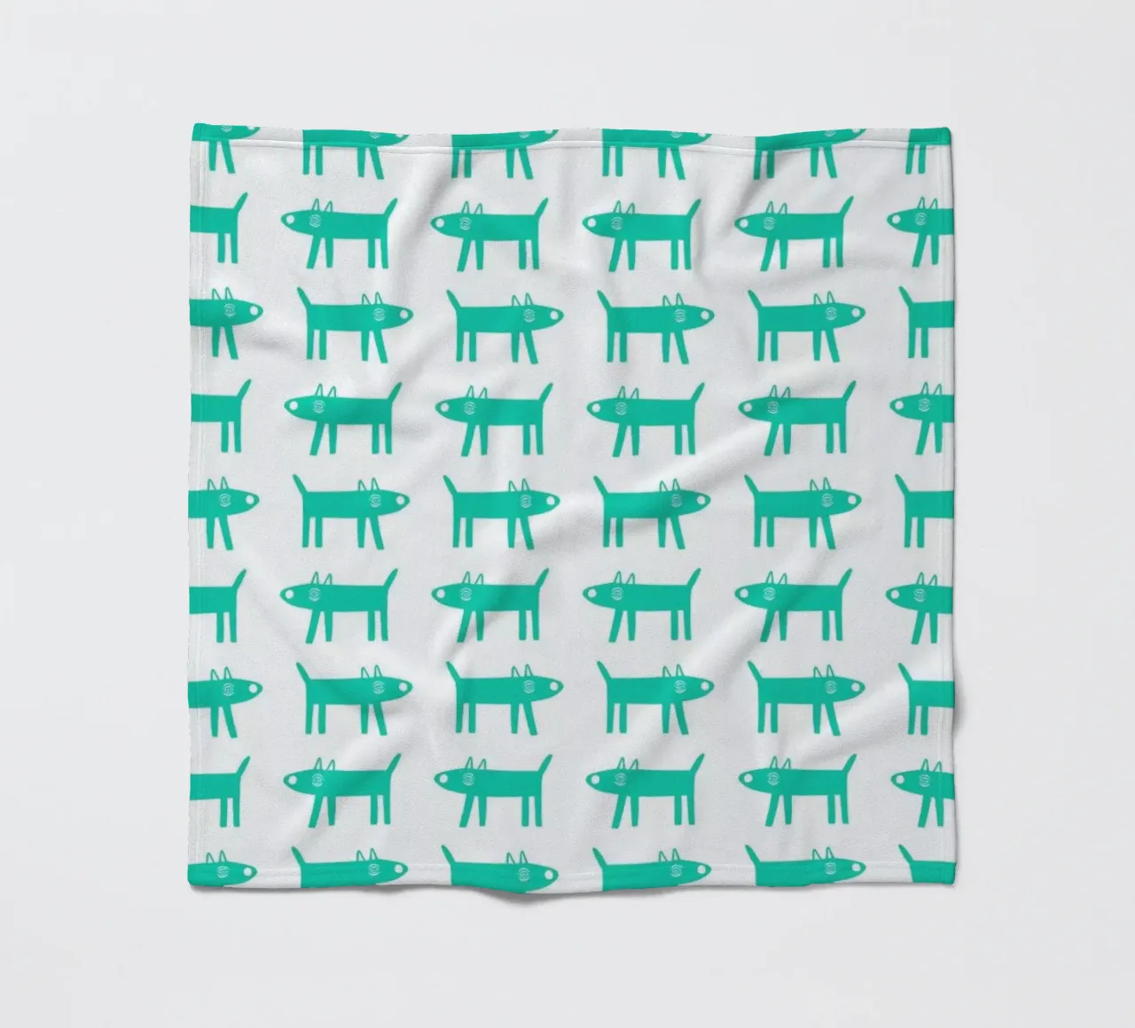 dog pattern 3 fleecedeken van Studio Teer