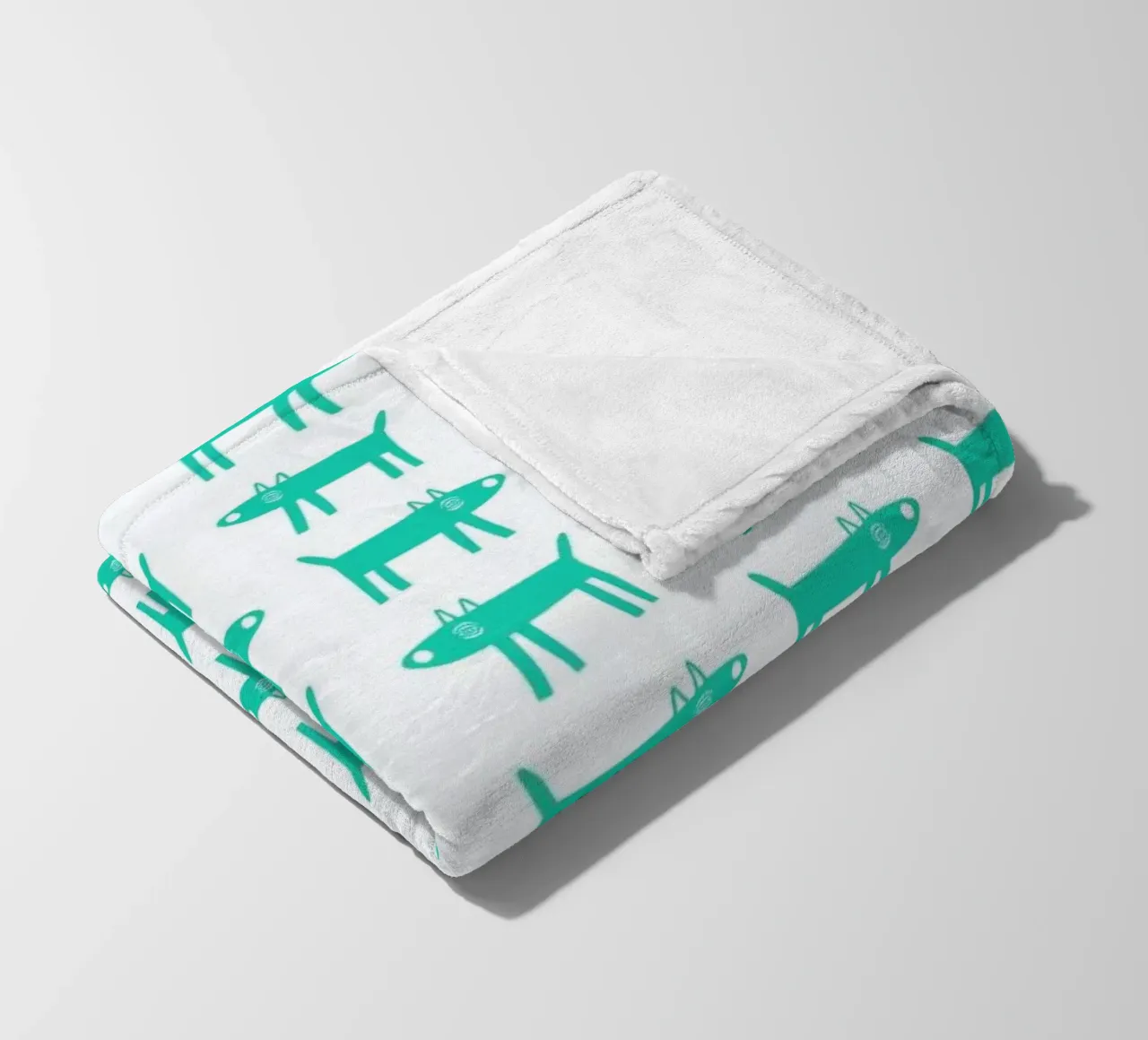 dog pattern 3 fleecedeken van Studio Teer