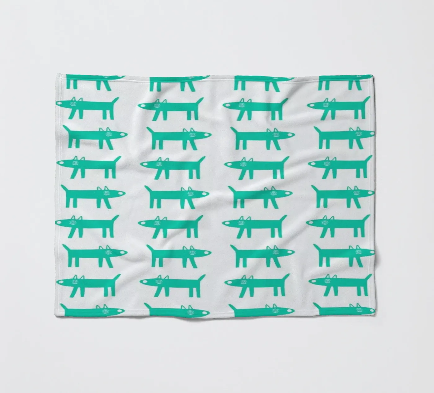 dog pattern 3 fleecedeken van Studio Teer