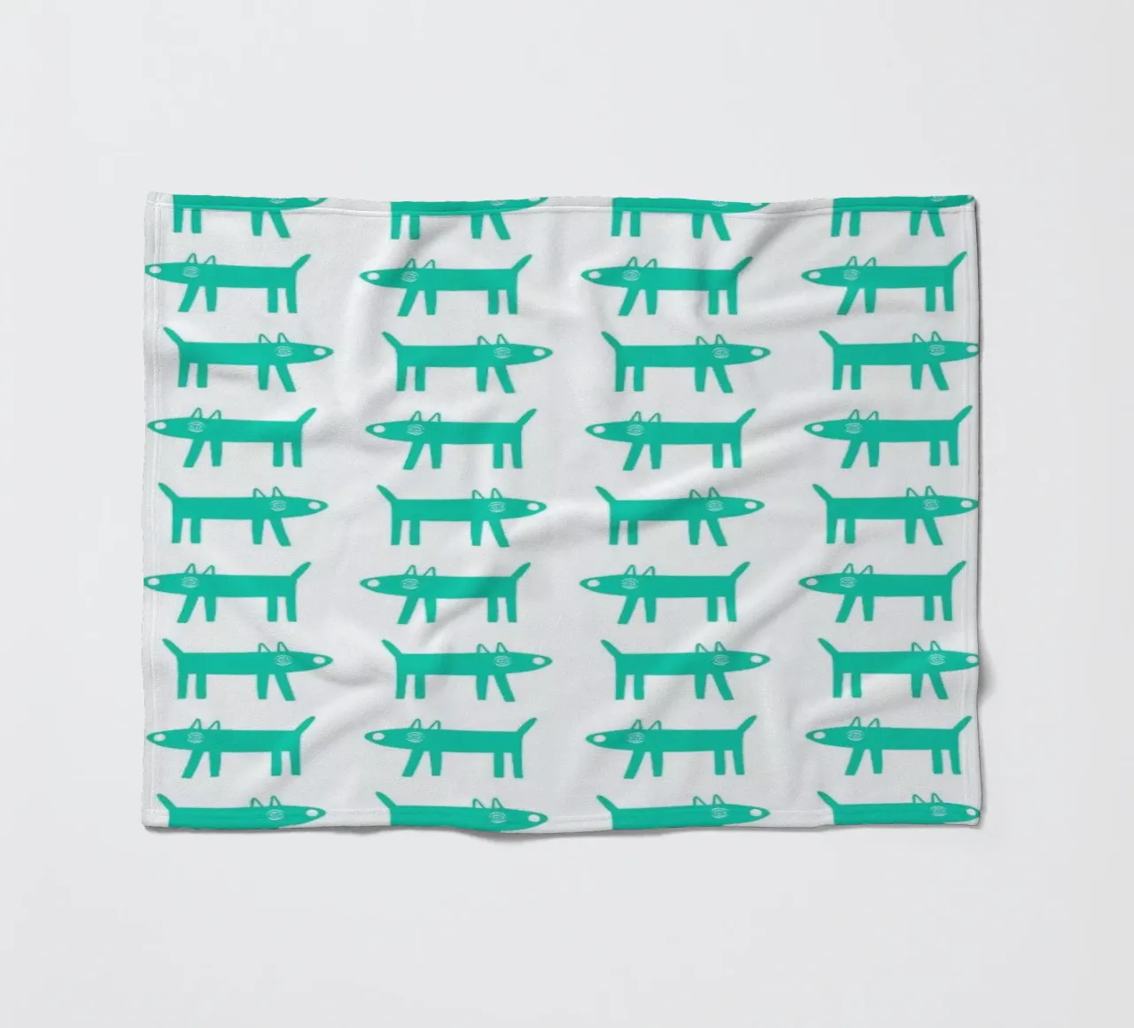 dog pattern 3 fleecedeken van Studio Teer