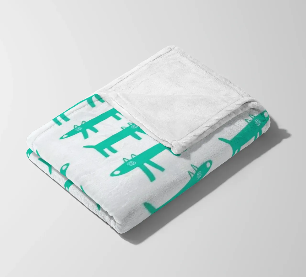 dog pattern 3 fleecedeken van Studio Teer