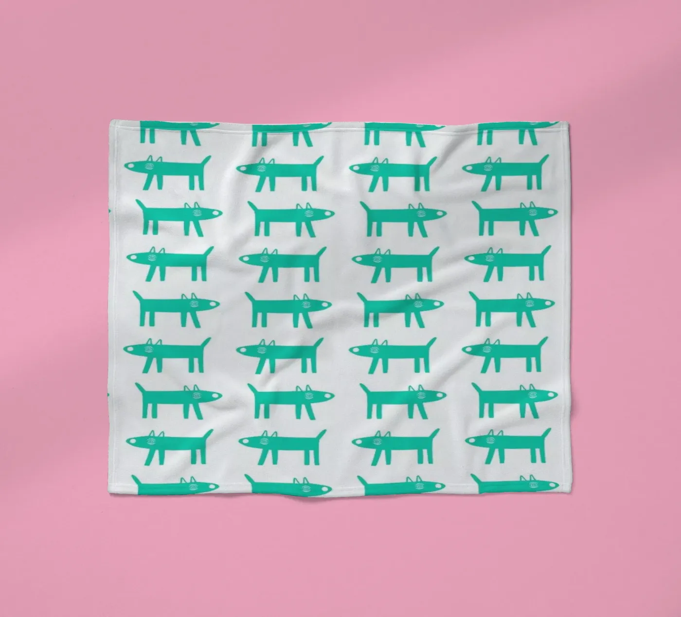 dog pattern 3 fleecedeken van Studio Teer