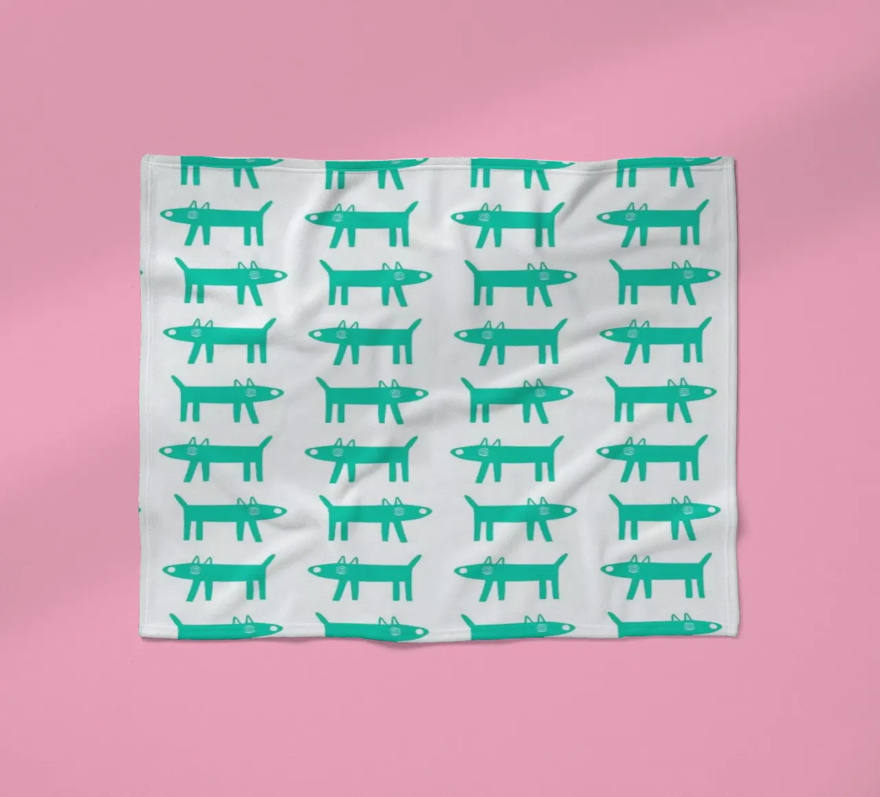 dog pattern 3 fleecedeken van Studio Teer
