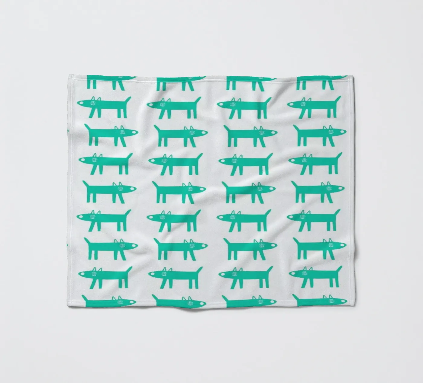 dog pattern 3 fleecedeken van Studio Teer