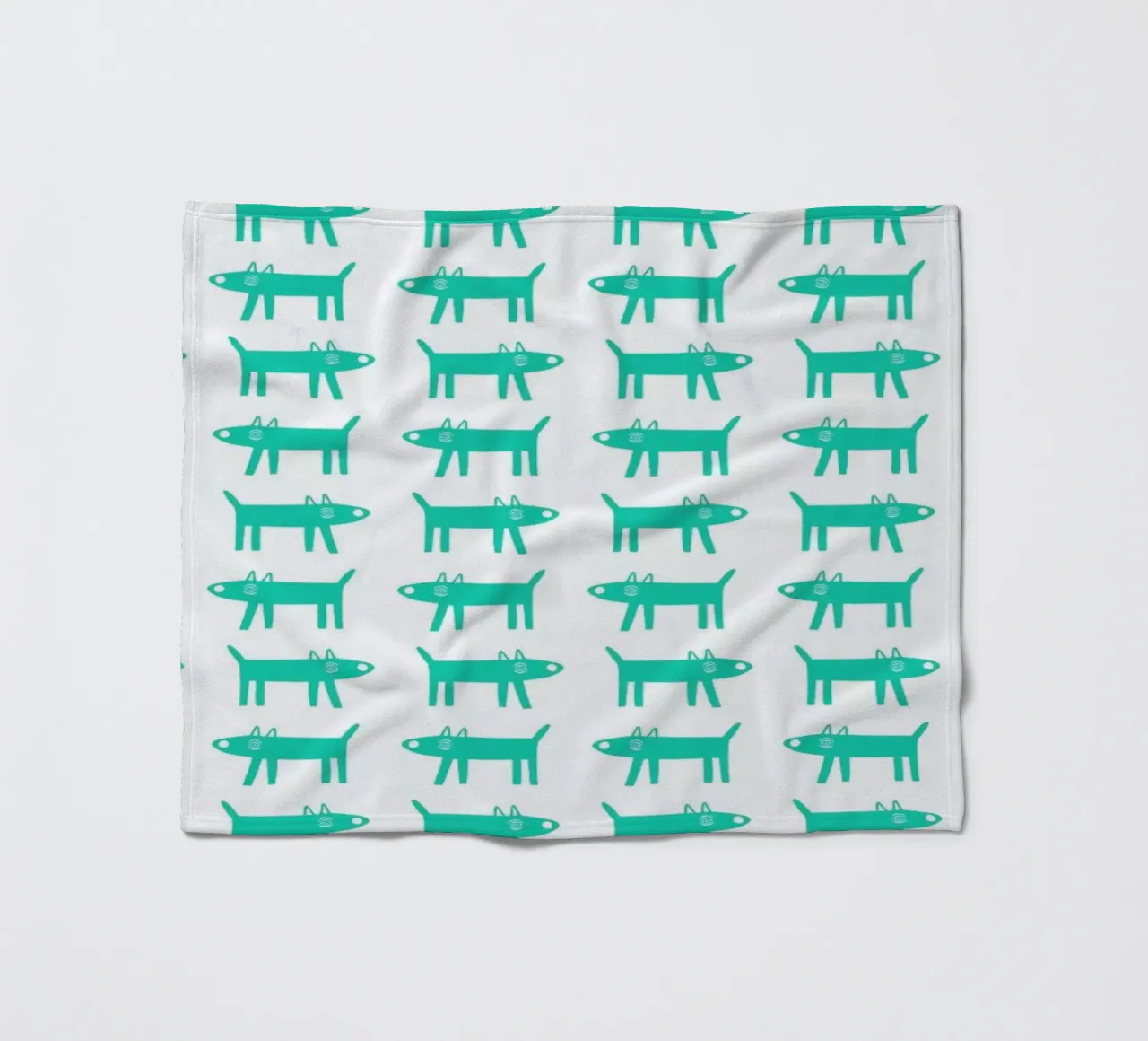 dog pattern 3 fleecedeken van Studio Teer
