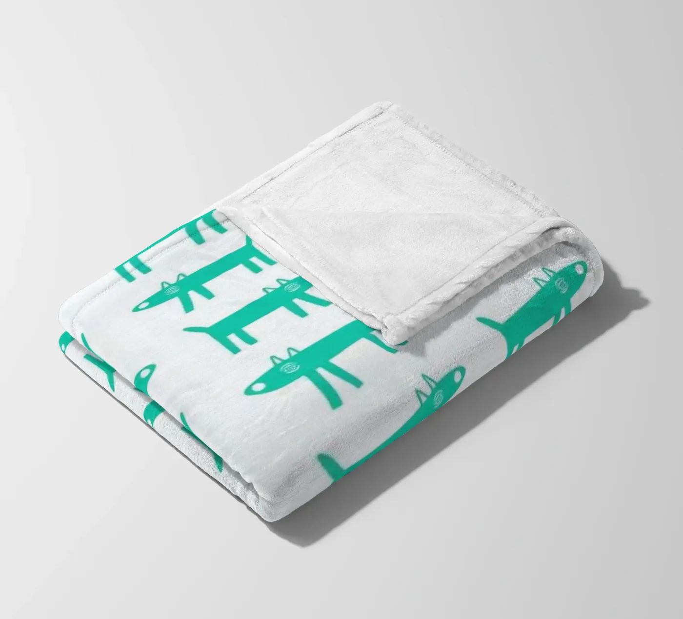 dog pattern 3 fleecedeken van Studio Teer