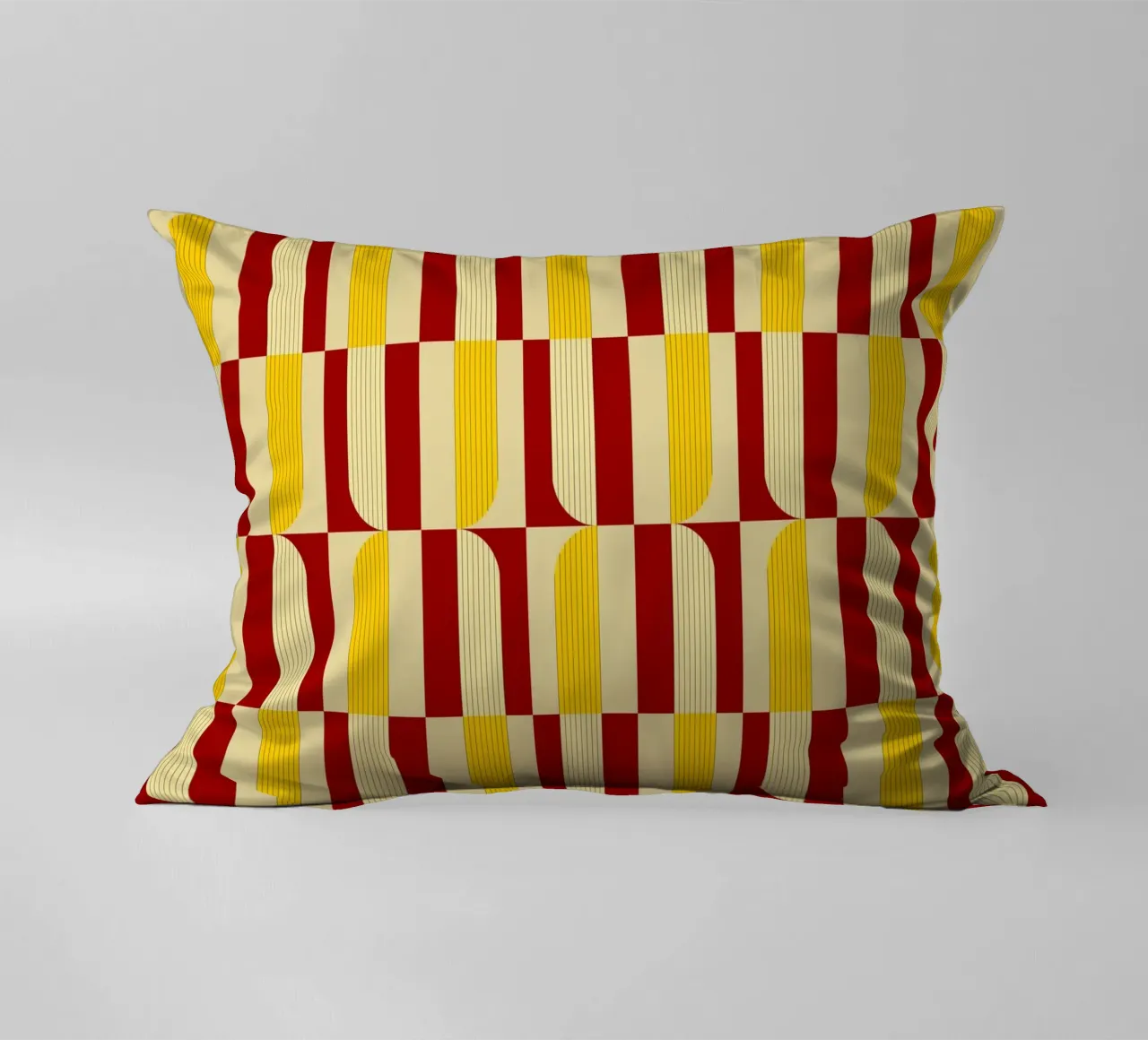 Marigold and Maple - Abstract Geometric Pattern decorative cushion by KHouse Studio